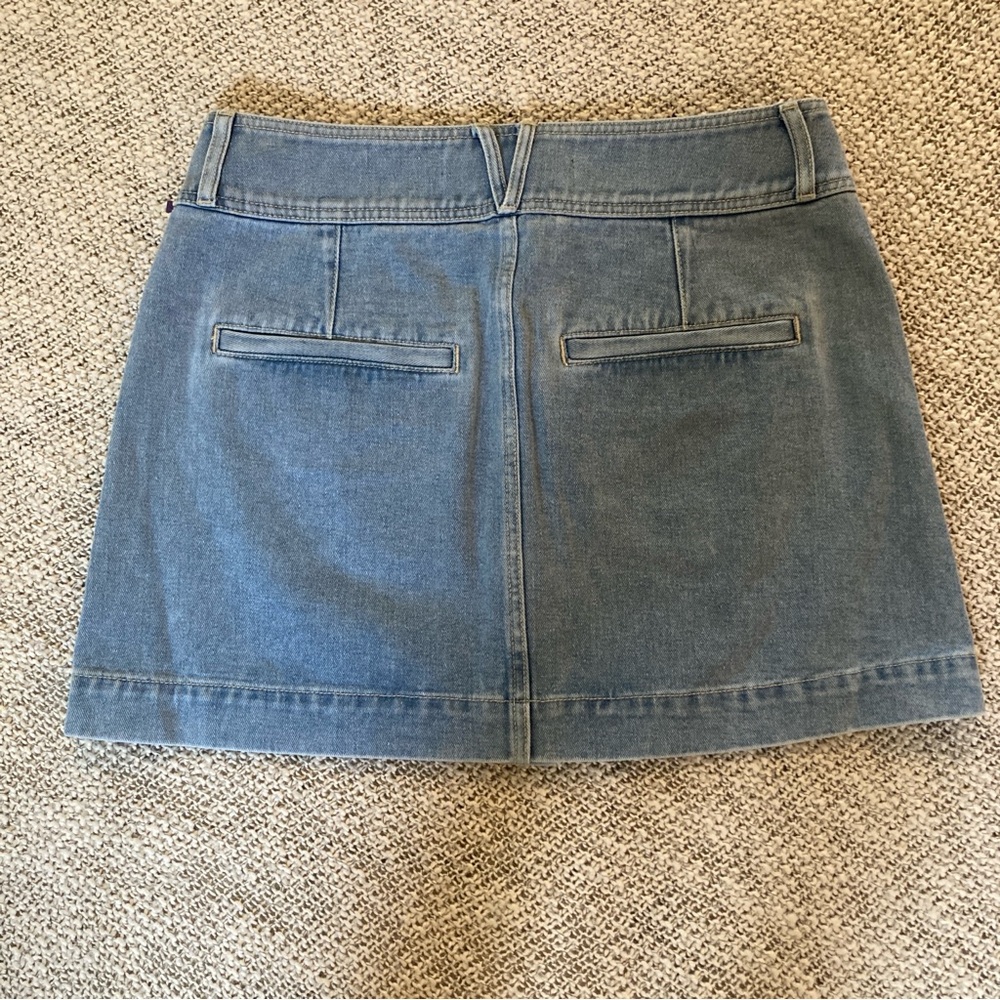 Veronica Beard Revolve Moxie Mini Skirt in Silverwood Blue Size 10 EUC - Picture 9 of 14